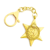 Metal pentagram gold zinc alloy keychain creative pendant small gifts