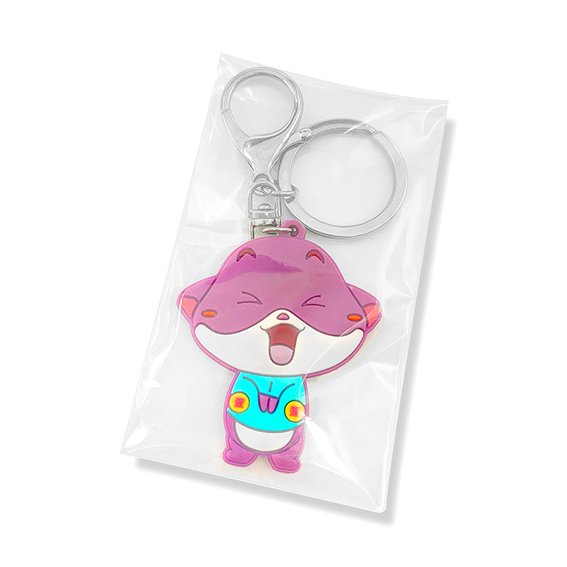 Silicone Cartoon Keychain Pendant Three-dimensional Soft Plastic PVC Luggage Key Chain