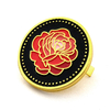 Flower Gift Jewellery Red and Black Rose Flower Alloy Brooch Wedding Corsage Cartoon Badge