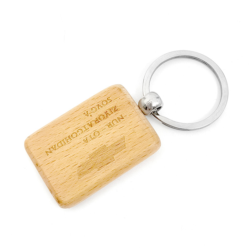 Wooden keychain can be engraved logo printing creative small gifts pendant