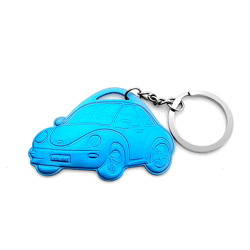 Metal zinc alloy keychain custom car shape bag decoration pendant