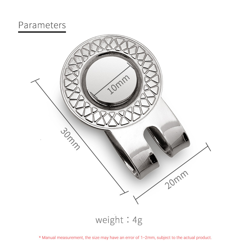 Custom Golf Ball Marker Hat Clip Strap Hat Clips in Metal Magnetic Golf Accessories