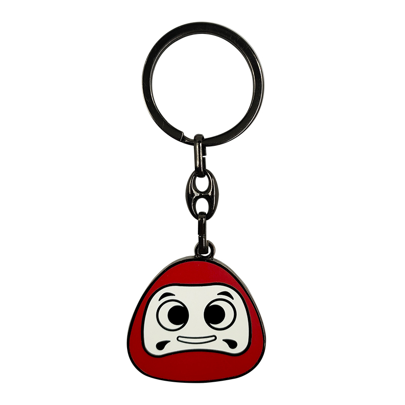 Metal zinc alloy imitation enamel anniversary gift pendant car keychain 