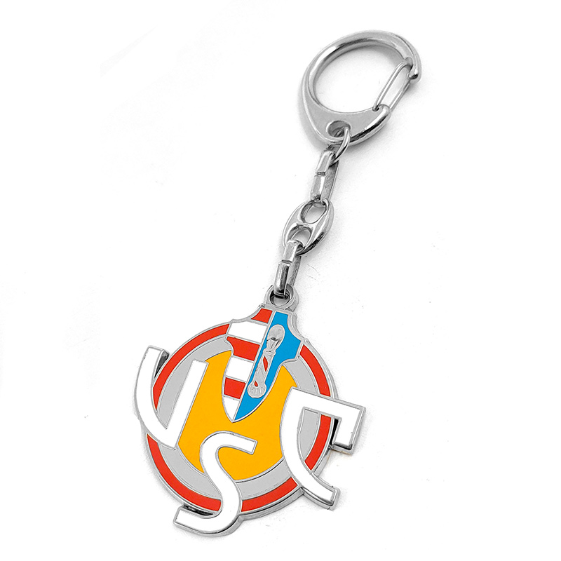 Factory Custom Zinc Alloy Electroplating Baking Paint Colouring Imitation Enamel Metal Keychain