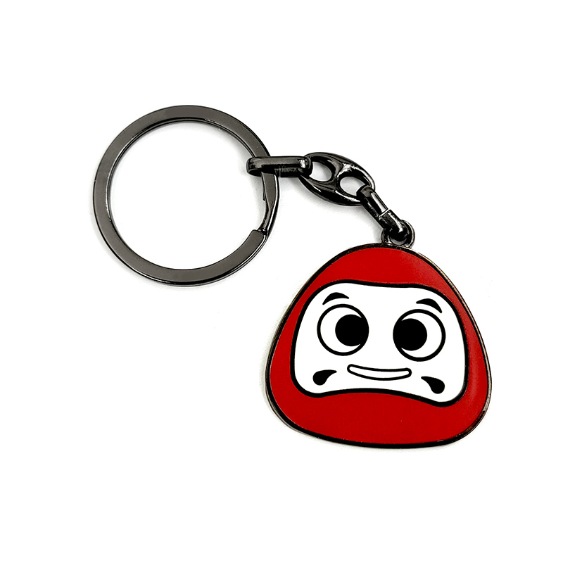 Metal zinc alloy imitation enamel anniversary gift pendant car keychain 