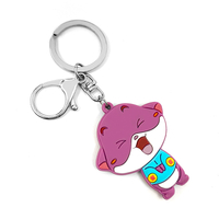 Silicone Cartoon Keychain Pendant Three-dimensional Soft Plastic PVC Luggage Key Chain