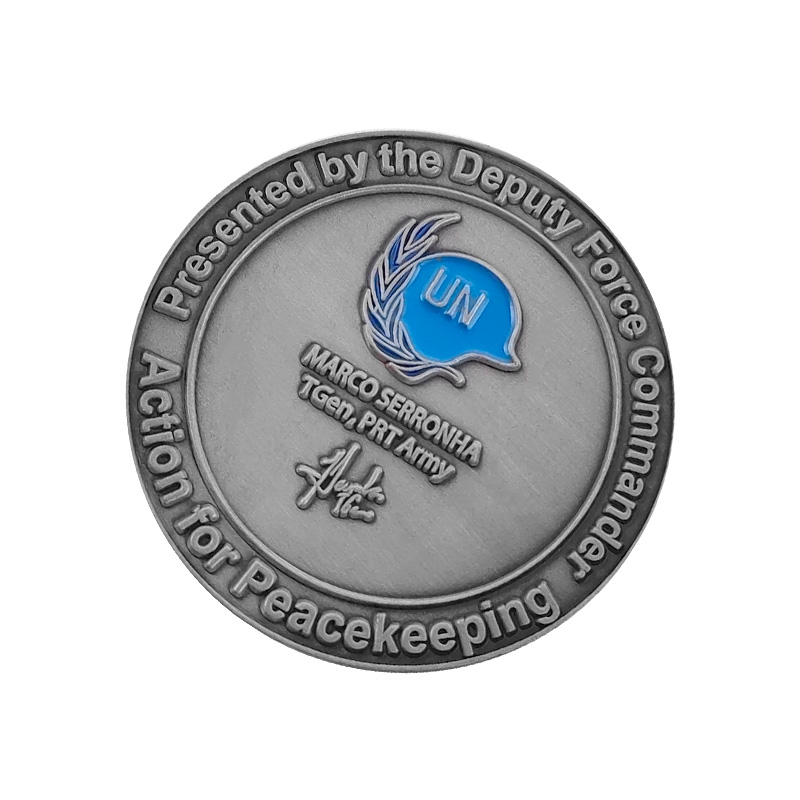 Metal zinc alloy ancient silver commemorative coins custom logo anniversary celebration commemorative gifts