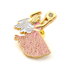 Creative Cartoon Angel Girl Shape Alloy Baking Lacquer Badge