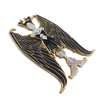 Metal manufacturers custom imitation enamel queen wings metal anime badges