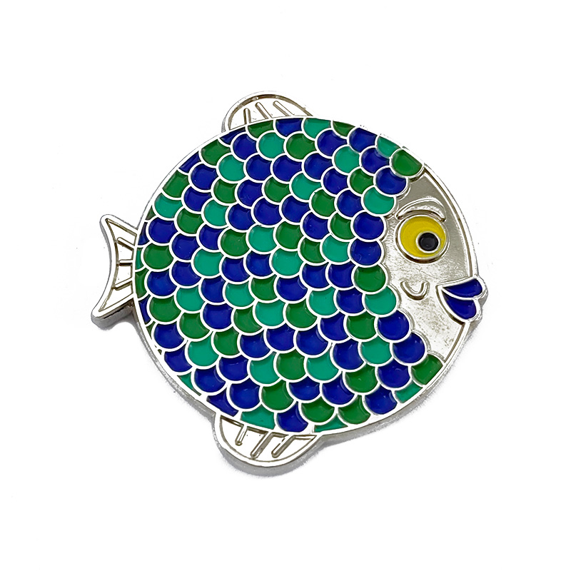 The new good luck small fish commemorative coin metal colour baking paint commemorative medallion graduation season mutual gifts