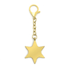 Metal pentagram gold zinc alloy keychain creative pendant small gifts