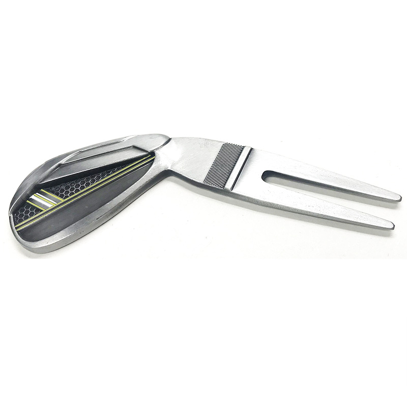 Blank Premium Bulk Metal Golf Divot Repair Tool And Ball Marker,high Quality Luxury Golf Design Custom Divot Tool Fork