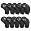 10pcs Custom Pu Leather Iron Head Cover Golf Club Headcover Custom Made Golf Iron Head Cover Kit Golf Headcover Sets