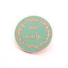 Imitation Enamel Brooch Zinc Alloy Custom Metal Round Rose Gold Badge