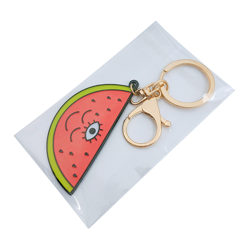 Metal creative watermelon keychain business gifts personality men and women pendant