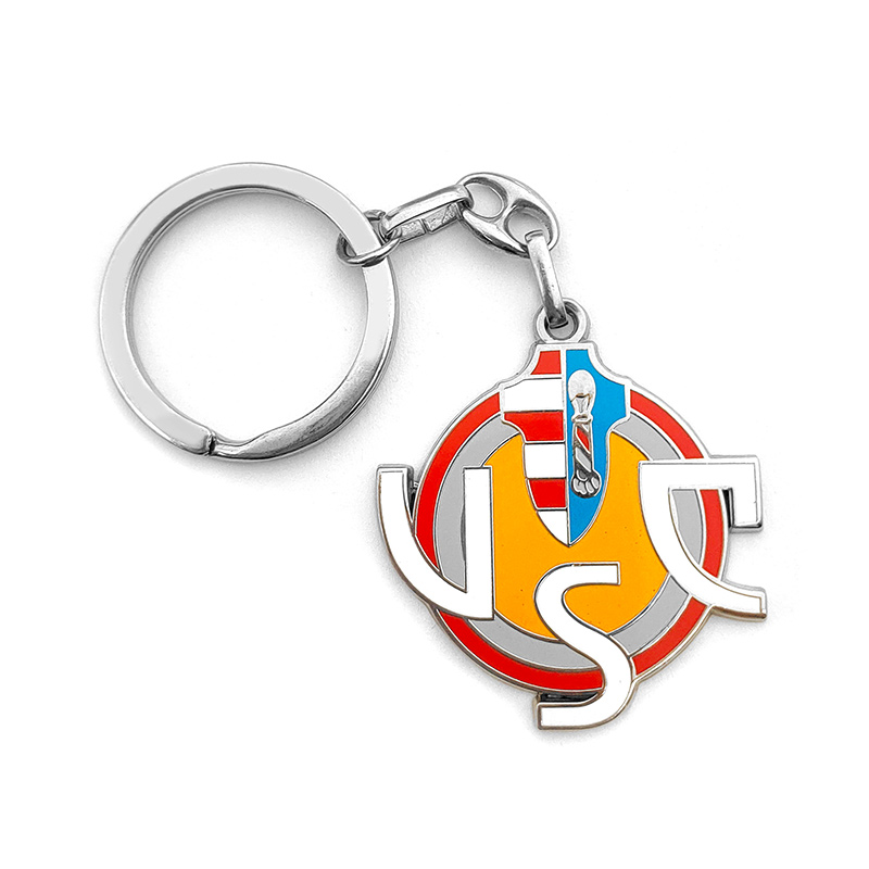 Factory Custom Zinc Alloy Electroplating Baking Paint Colouring Imitation Enamel Metal Keychain