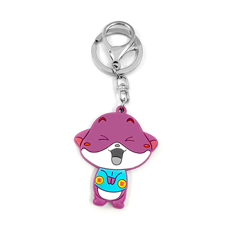 Silicone Cartoon Keychain Pendant Three-dimensional Soft Plastic PVC Luggage Key Chain