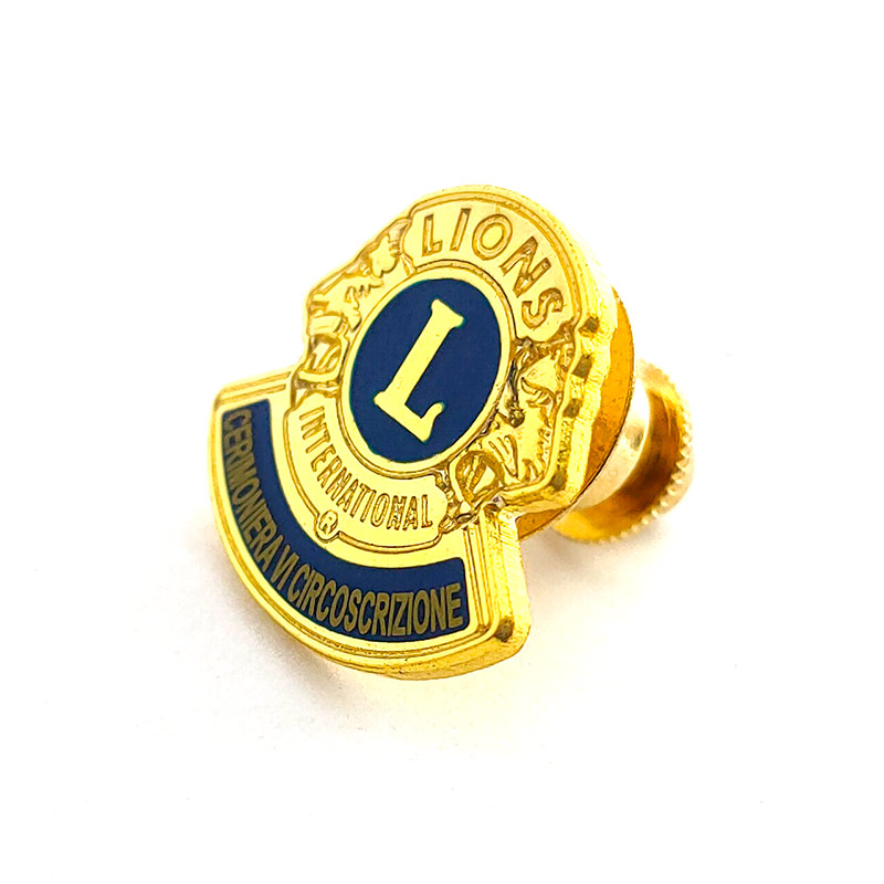 Lions Clubs Badge Custom Baked Lacquer Zinc Alloy Badge