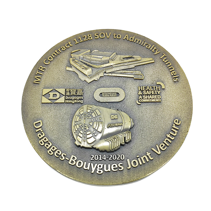 Factory custom metal zinc alloy commemorative coin ancient bronze tourist attractions souvenir gifts