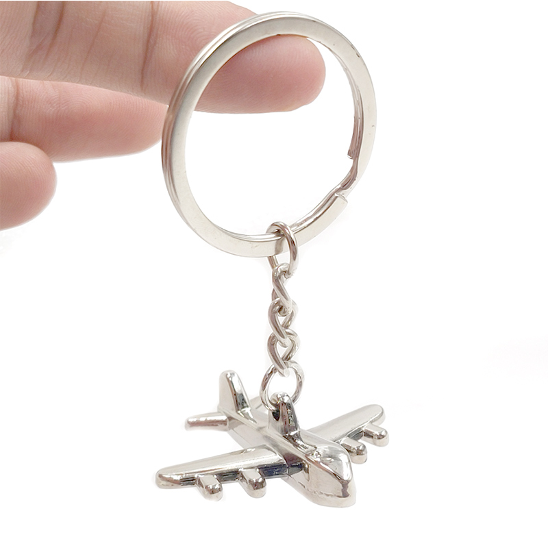 Creative Aircraft Model Metal Keychain Zinc Alloy Plating Pendant