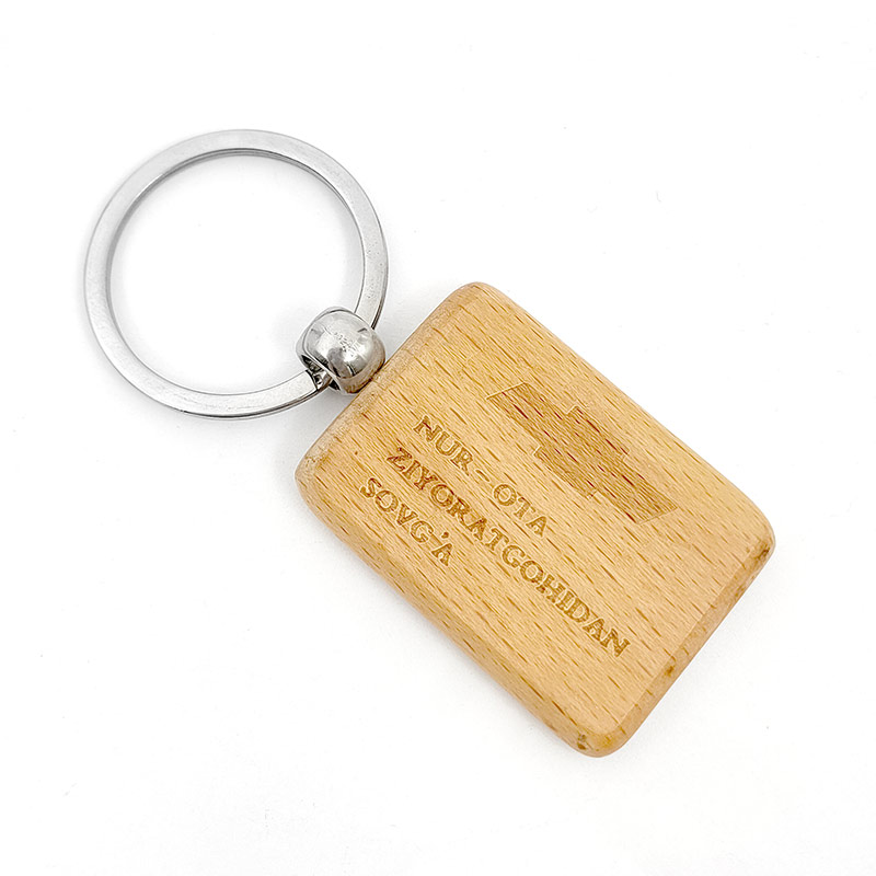 Wooden keychain can be engraved logo printing creative small gifts pendant