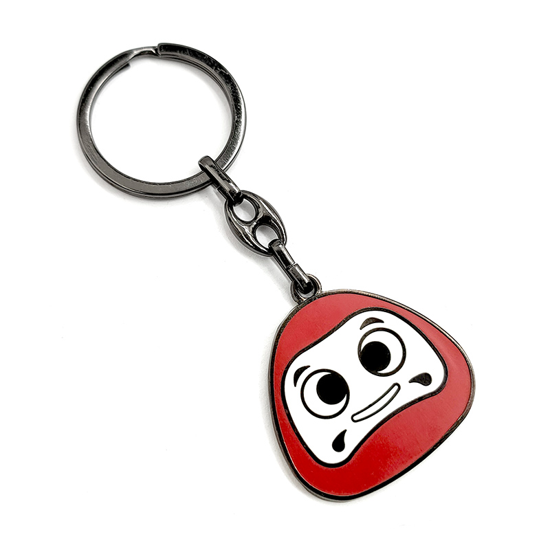 Metal zinc alloy imitation enamel anniversary gift pendant car keychain 