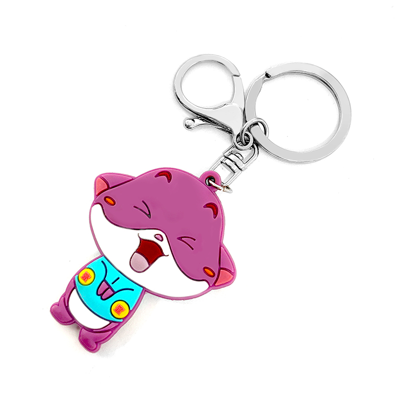 Silicone Cartoon Keychain Pendant Three-dimensional Soft Plastic PVC Luggage Key Chain