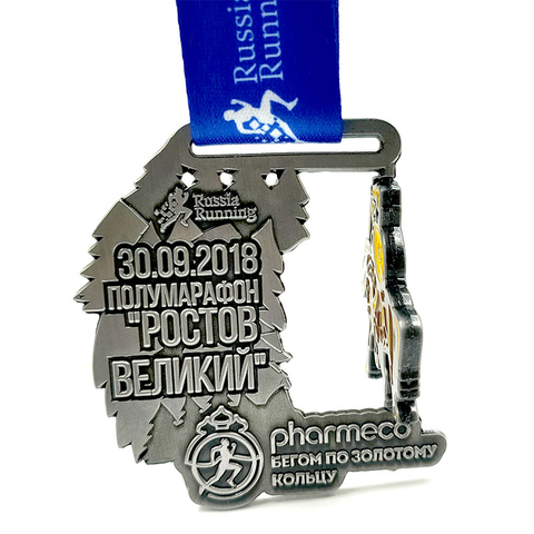 Honourer Running Medal Hollow Out Hanging Design Medal Marathon Walking Race Event Commemorative Hanging Plaque