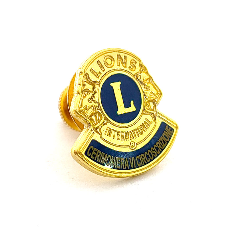 Lions Clubs Badge Custom Baked Lacquer Zinc Alloy Badge