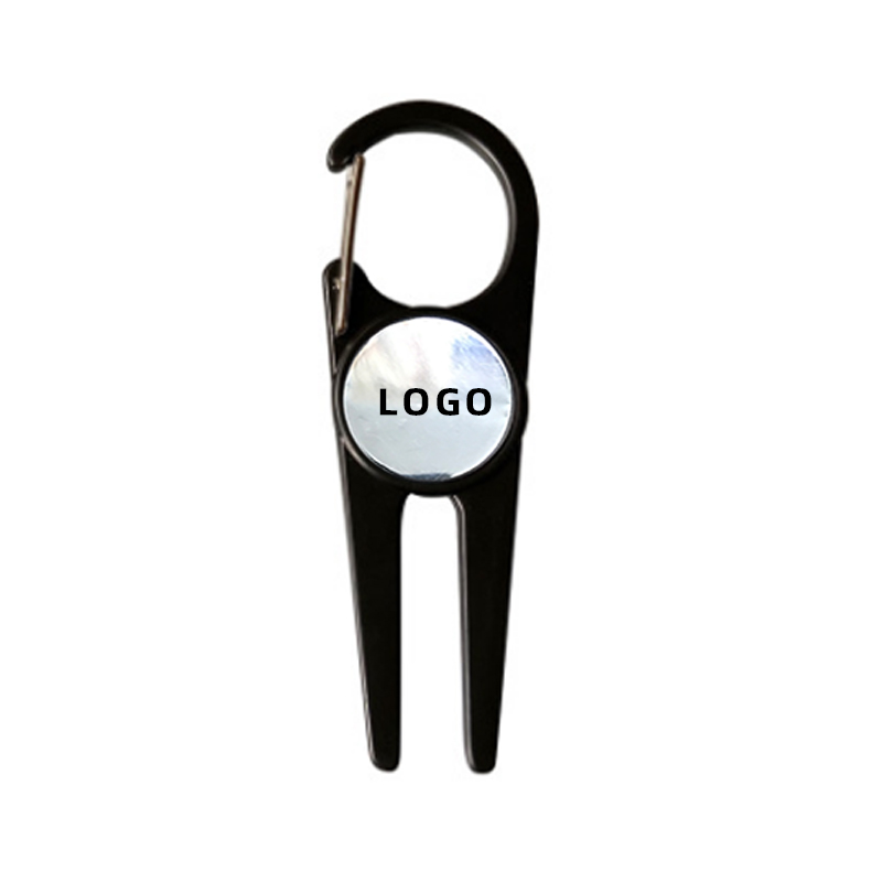 Custom golf products gift golf fork zinc alloy metal accessories can be engraved golf divot repair tool