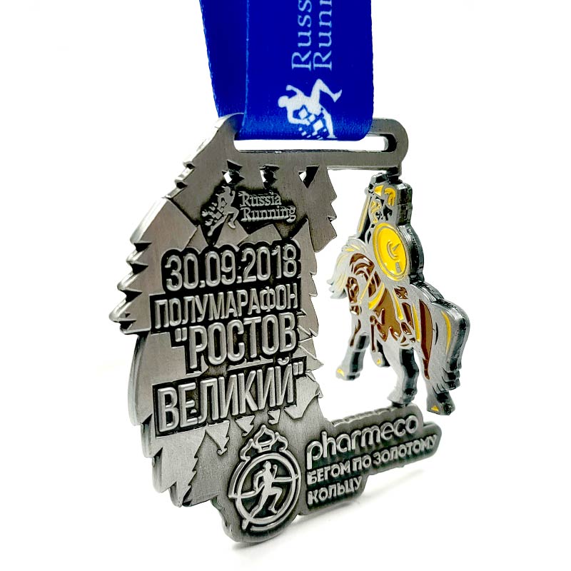 Honourer Running Medal Hollow Out Hanging Design Medal Marathon Walking Race Event Commemorative Hanging Plaque