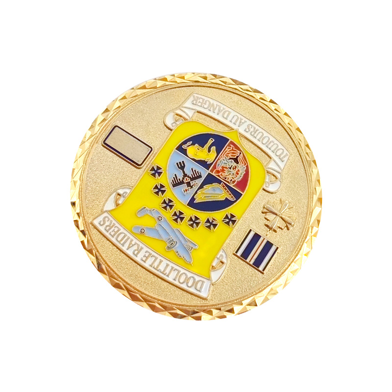 Zinc alloy double sided lacquered commemorative coins custom metal casino chip coins