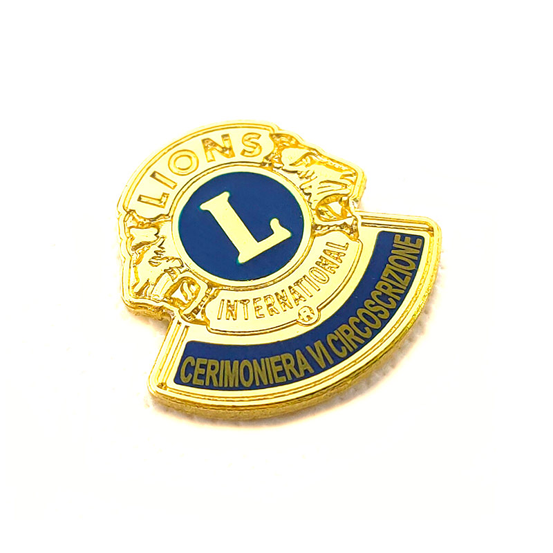 Lions Clubs Badge Custom Baked Lacquer Zinc Alloy Badge