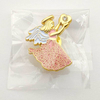 Creative Cartoon Angel Girl Shape Alloy Baking Lacquer Badge