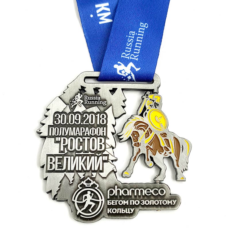 Honourer Running Medal Hollow Out Hanging Design Medal Marathon Walking Race Event Commemorative Hanging Plaque