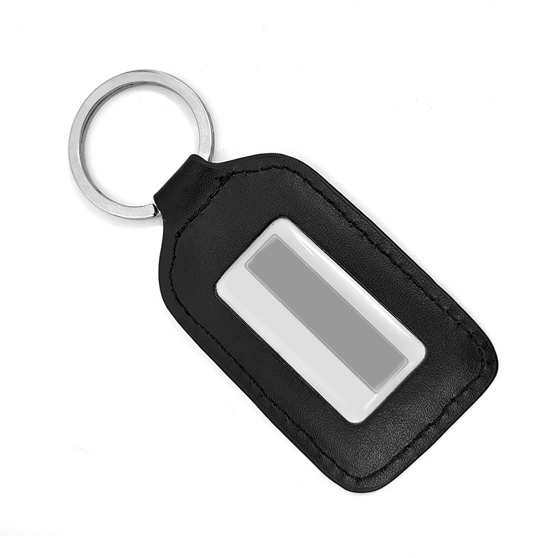 leather keychain metal ring can be printed logo car pendant small gifts