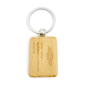 Wooden keychain can be engraved logo printing creative small gifts pendant