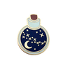 New creative moon shape metal brooch cartoon moon badge