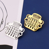 Source Hollow Crown Lattice Brooch Stainless Steel Cut LOGO Badge Badge Personalized Jewelry