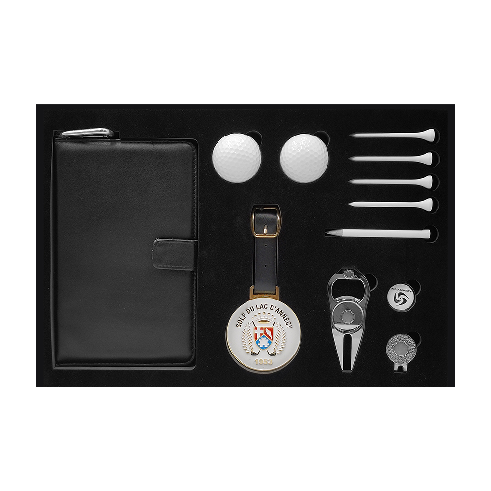 Customized Golf Accessories Gift Box Set Tag Ball Fork Ball Nail Cap Clip Score Book Mark Wooden Box Paper Box Current Mold