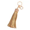 Customized Cross-border Fashion Creative Leather Tassel Keychain Car Pendant Bag Pendant Small Gift Personalized Tassel Keychain Pu Leather Keychain Pendant Customized Exclusive Logo