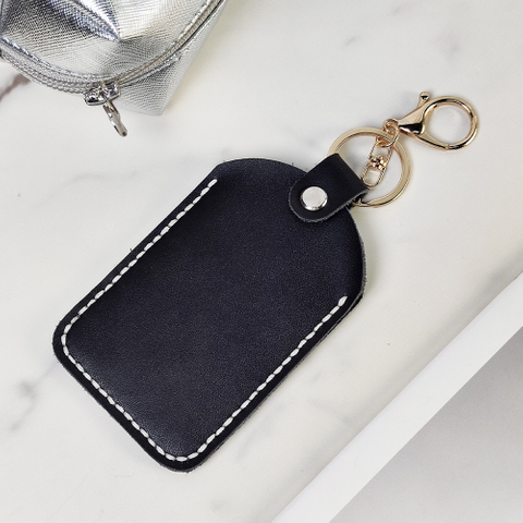 Access Card Holder Rectangular IC Access Card Keychain Community Access Card Protective Cover Square Elevator Leather Card Holder