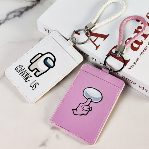 Double Layer Color Card Slot PU Leather Card Holder Imitation Leather ID Card Holder Brand Card Holder High-end Work Card Holder