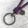 Creative Hand-woven Leather Rope Car Keychain Key Ring Spot Pu Leather Men And Women Couple Pendant