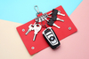 Car key bag PU creative keychain can be hung on the waist, personalized retro key set