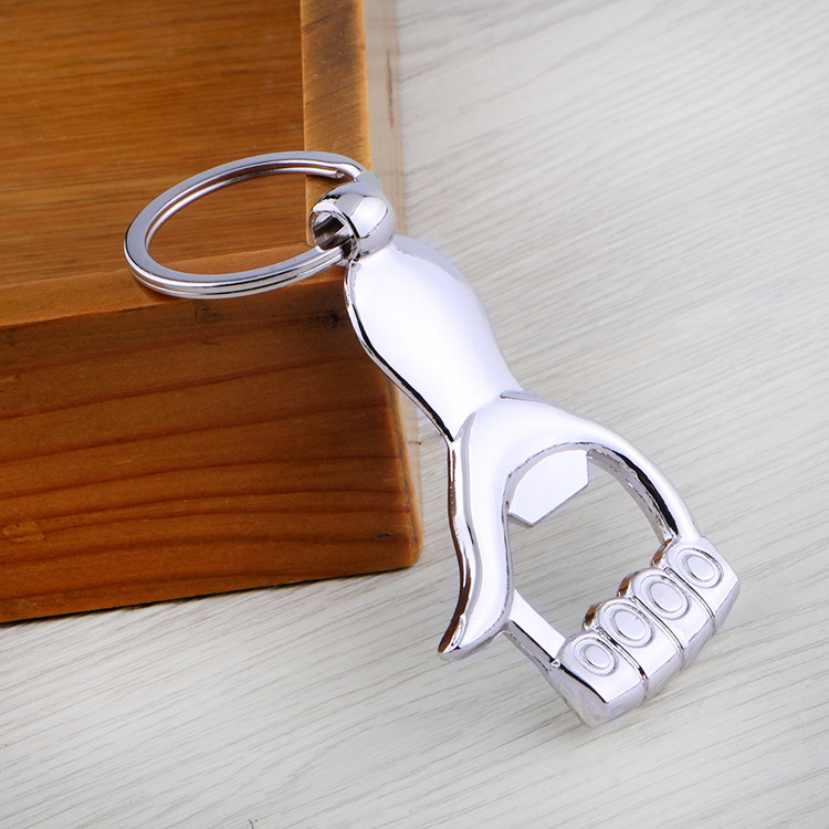 Palm Bottle Opener Keychain Creative Gift Metal Keychain Bottle Opener Company Promotional Item