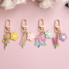 Little Fresh Sunflower Flower Alloy Keychain Couple's Book Bag Pendant Graduation Travel Commemorative Handheld Gift