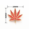 Hot selling maple leaf brooch, clothing and hat decoration brooch, anti-exposure badge, maple leaf badge in stock