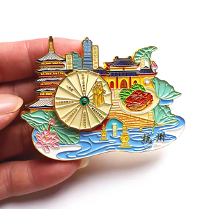 Tianjin Eye Rotating Fridge Magnet Customized Metal Ferris Wheel Scenic Ticket Cultural and Creative Souvenir Gift Refrigerator