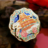 Metal rotating refrigerator magnet creative Shenwu Gate Corner Tower tourist souvenir Forbidden City cultural and creative gift refrigerator magnet